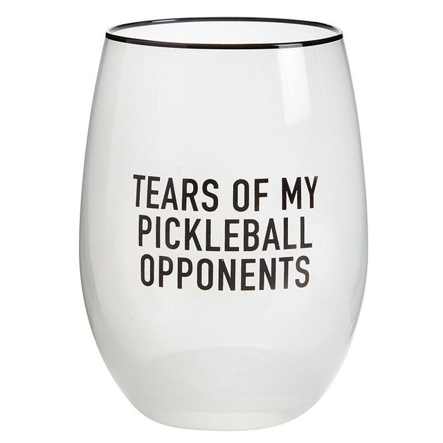 Pickleball Stemless Wine Glass