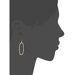 Geo Textured Metal Drop Earring
