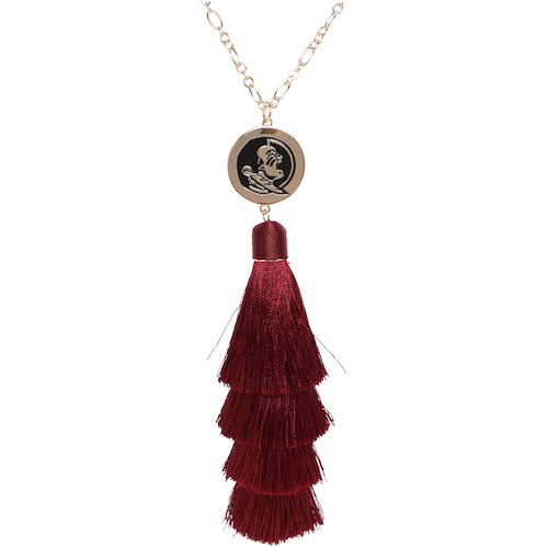 Tara Tassel Game Day Logo Necklace