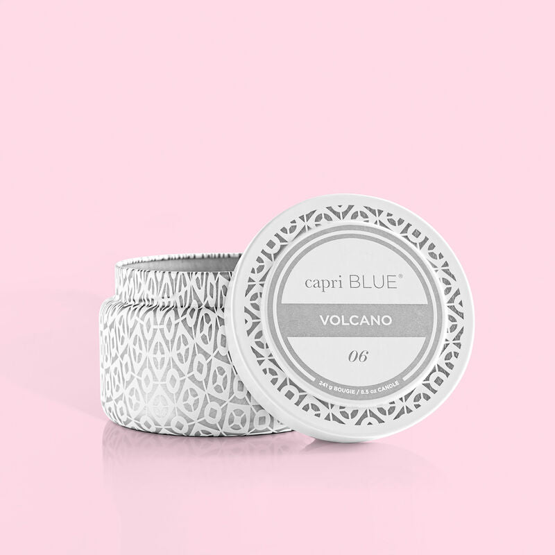 Volcano White Travel Tin Candle