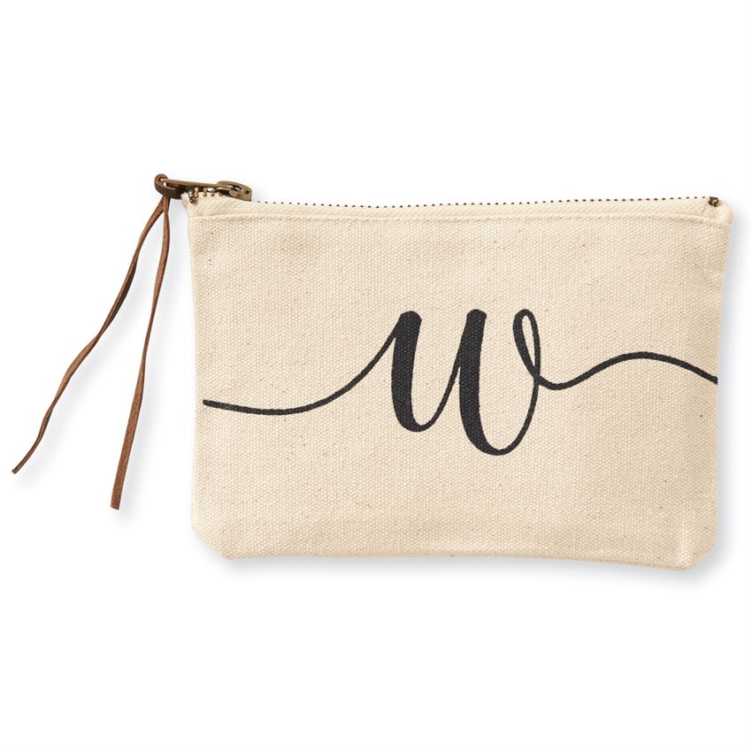 Initial Canvas Pouch