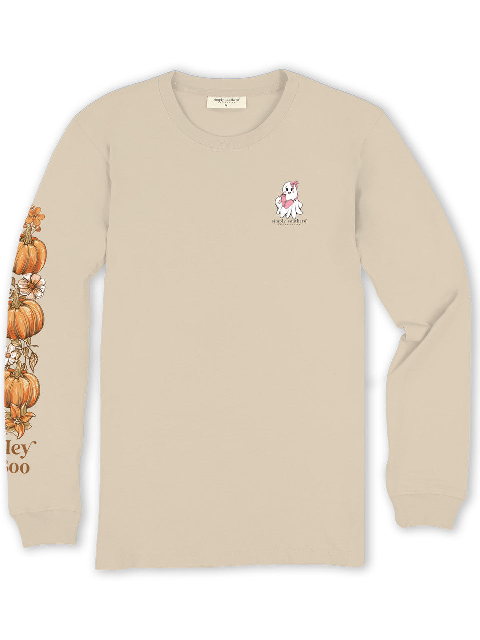 Simply Southern Boo Long Sleeve T-Shirt-Whisper