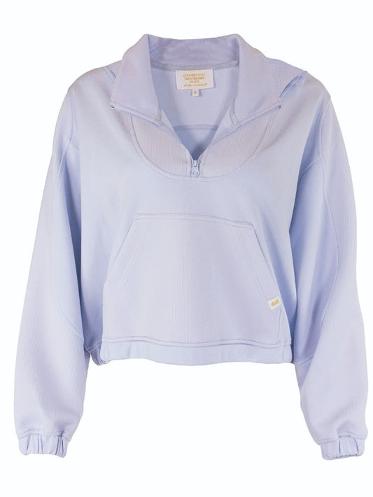 Simply Southern Quarter Zip Pullover-Powder Blue