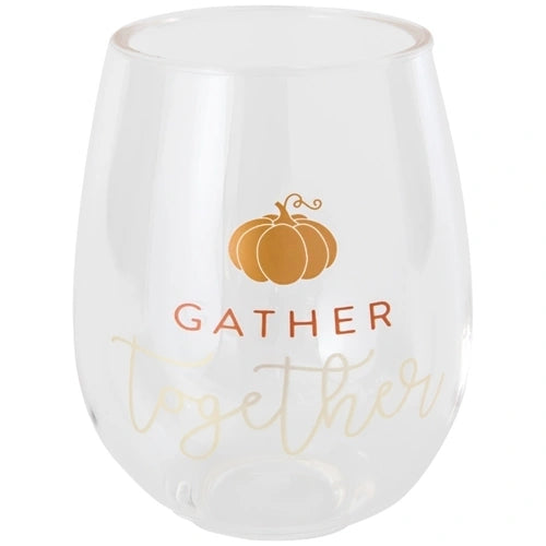 Thanksgiving Acrylic Stemless Wine Glass