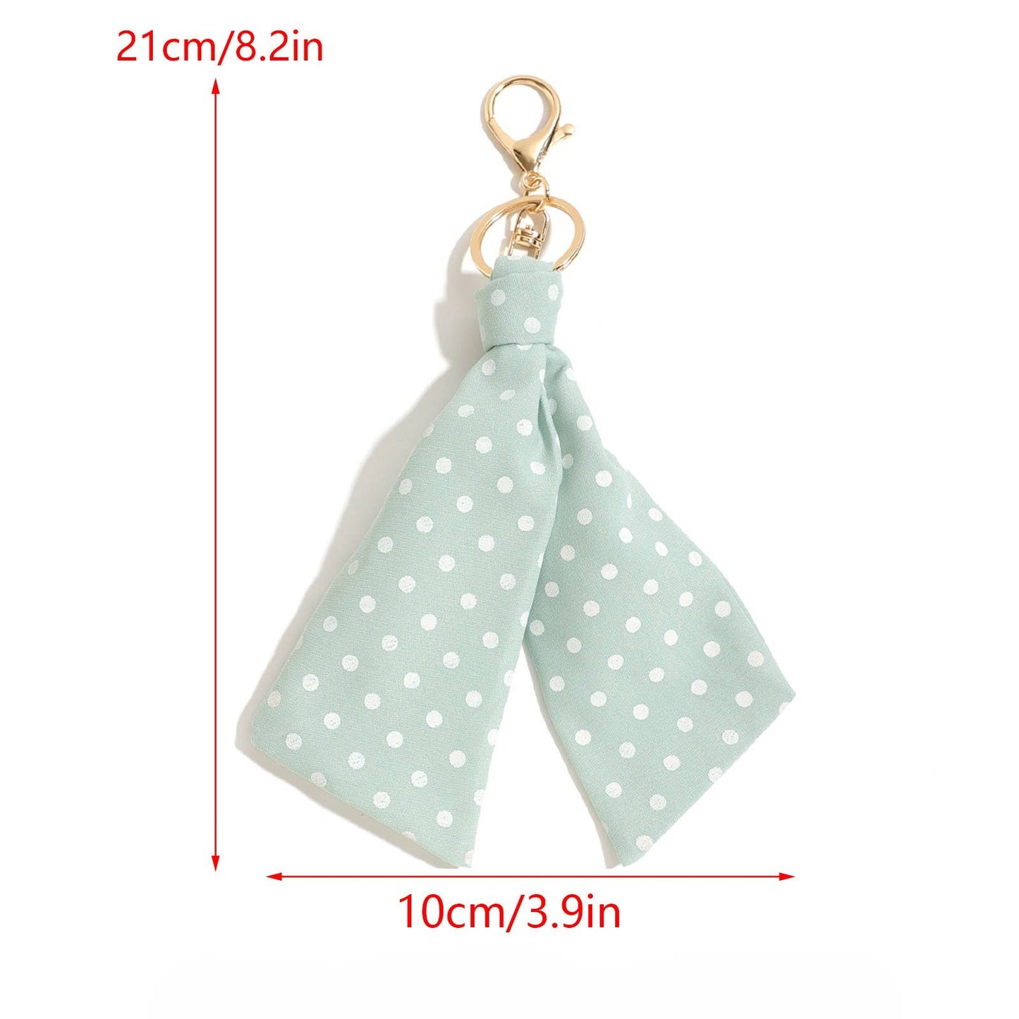 Polka Dot Bow Keychain Bag Charm