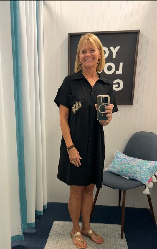 UCF Pocket Dress-Black