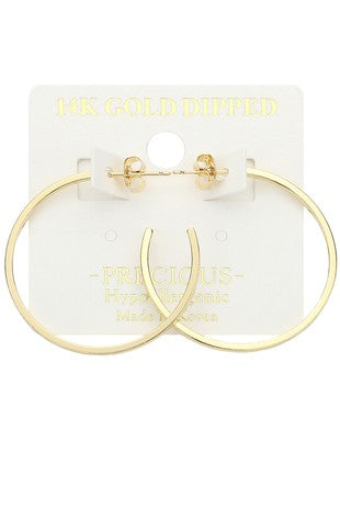 Thin Gold Hoop Earring