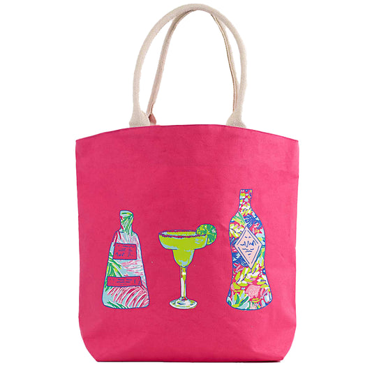 Tropical Tequila Sunrise Tote - Pink