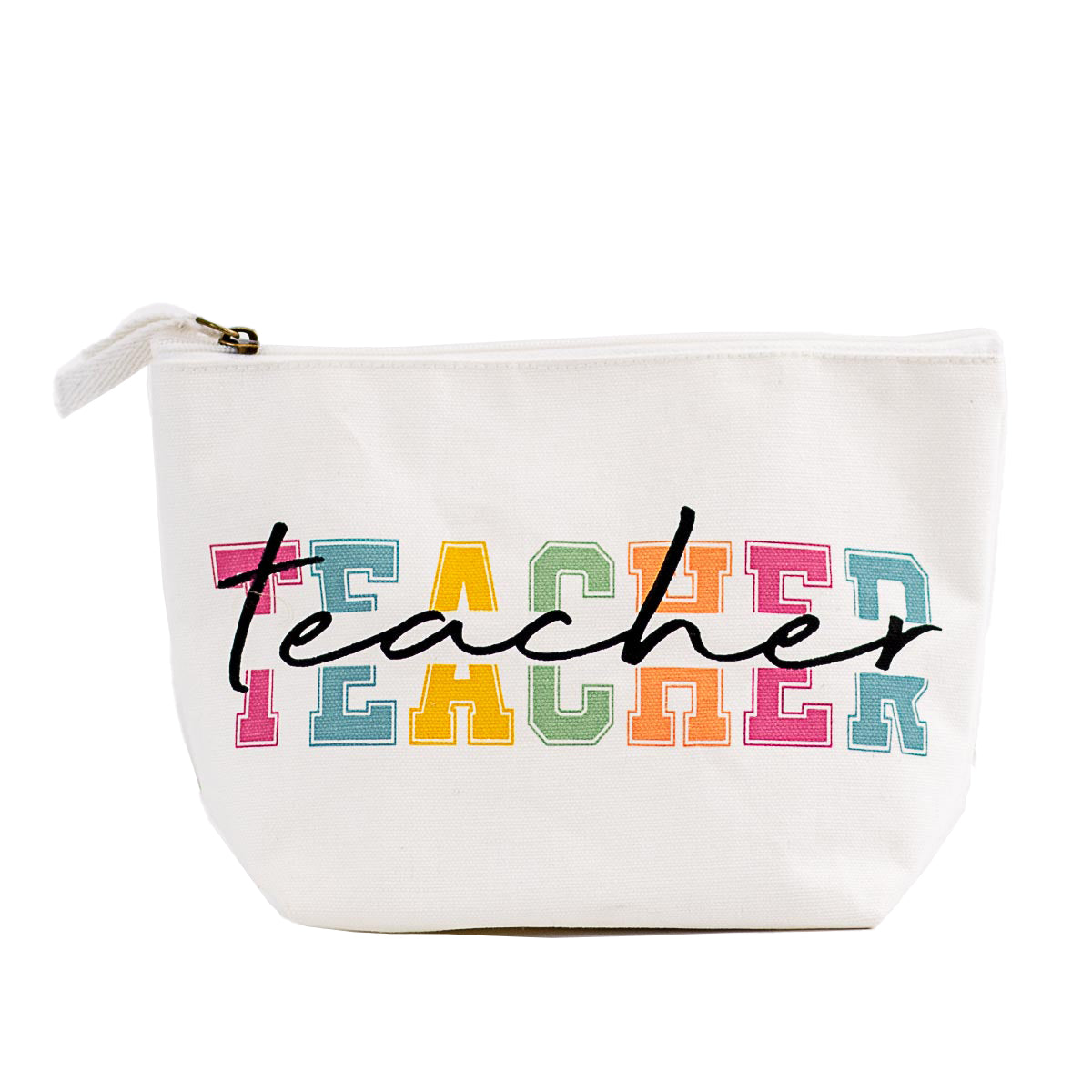 Teacher Canvas Cosmetic Bag