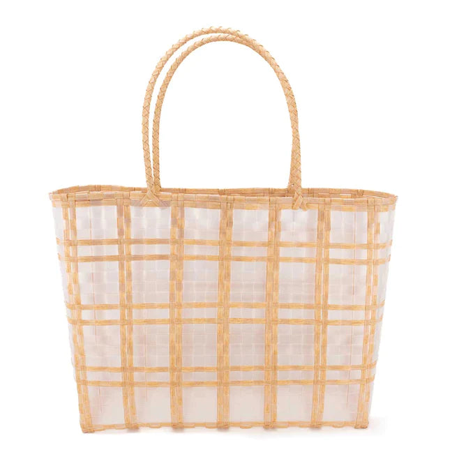 Keone Woven Beach Tote - Clear/Neutral