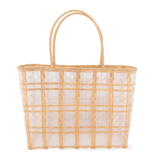 Keone Woven Beach Tote - Clear/Neutral