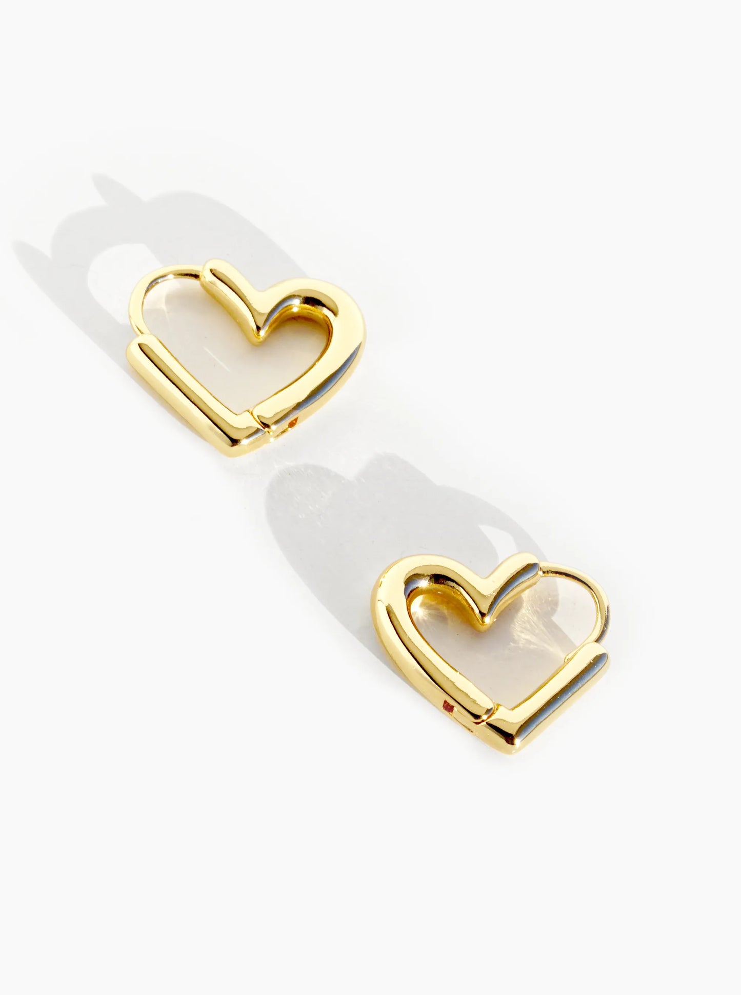 Heart Shape Huggie Hoop Earring-Gold