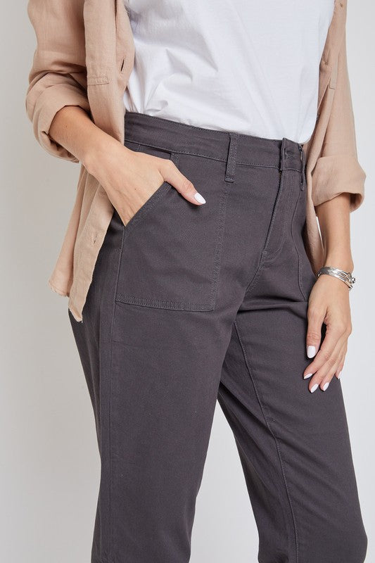 Pork Chop Pocket Pant w/ Dog Bite Hem-Charcoal