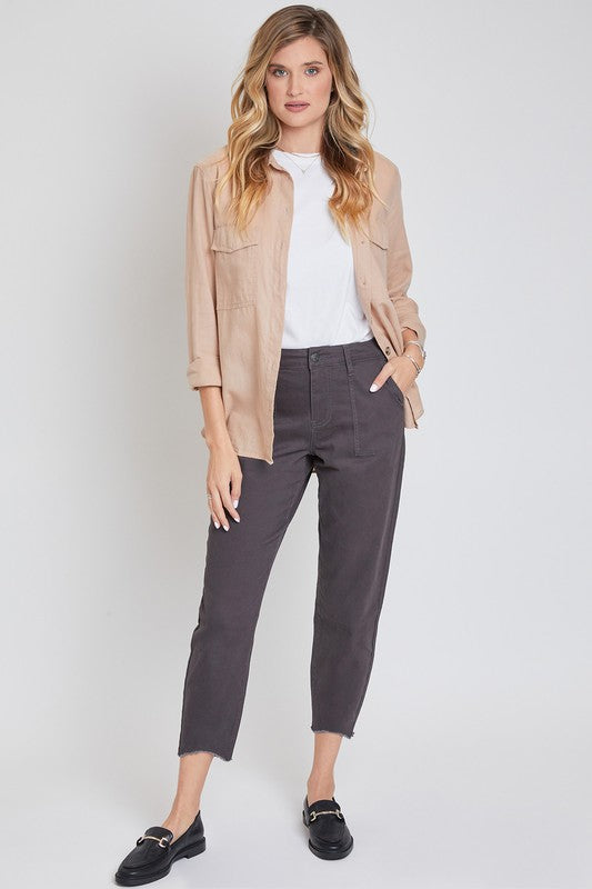Pork Chop Pocket Pant w/ Dog Bite Hem-Charcoal