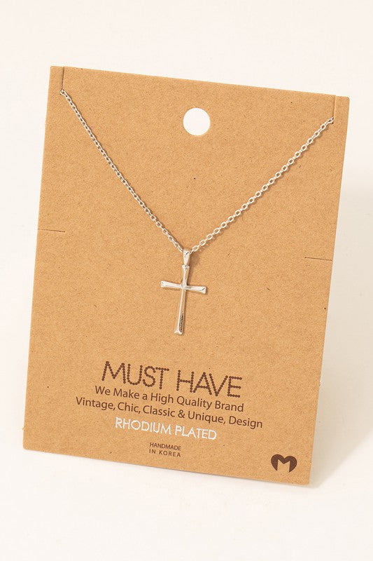 Tapered Cross Must Have Necklace