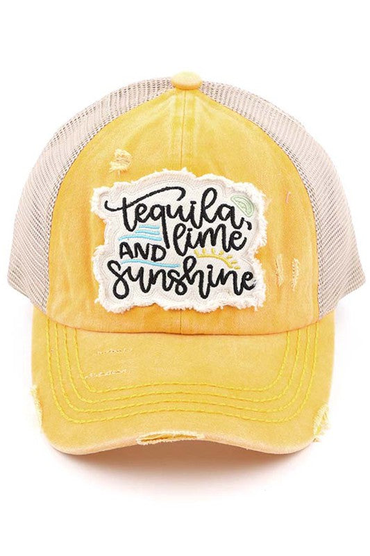 Tequila Lime & Sunshine Patch Pony Hat