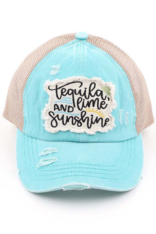 Tequila Lime & Sunshine Patch Pony Hat