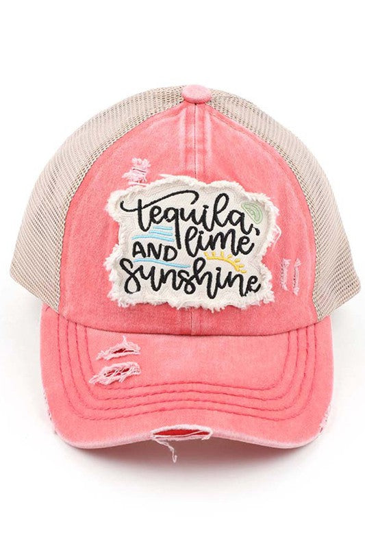 Tequila Lime & Sunshine Patch Pony Hat