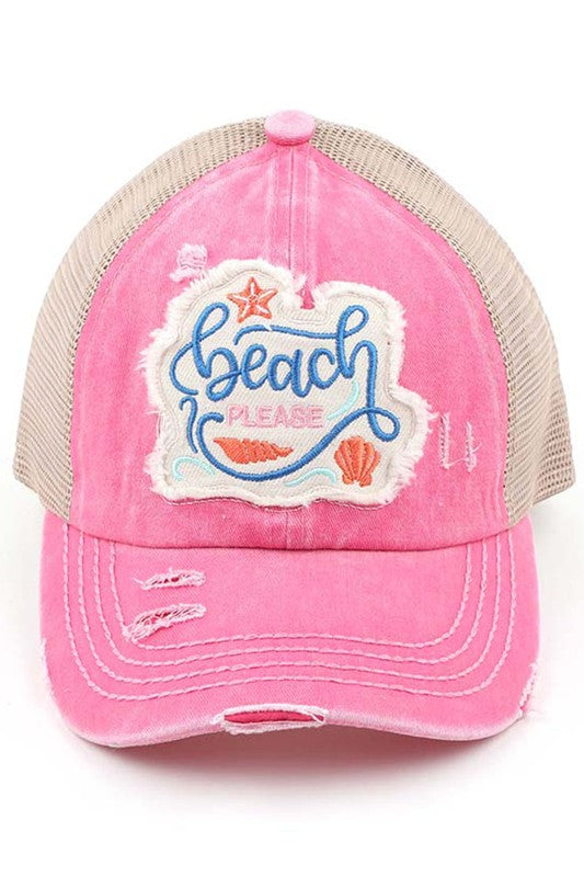 Beach Please Patch Pony Hat