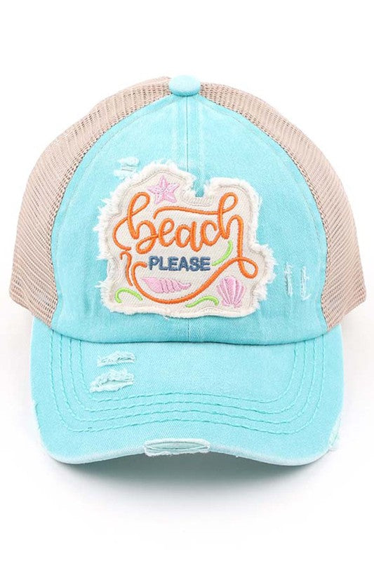 Beach Please Patch Pony Hat