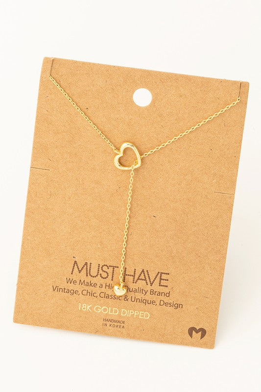 Heart Cut Out Lariat Must Have Necklace
