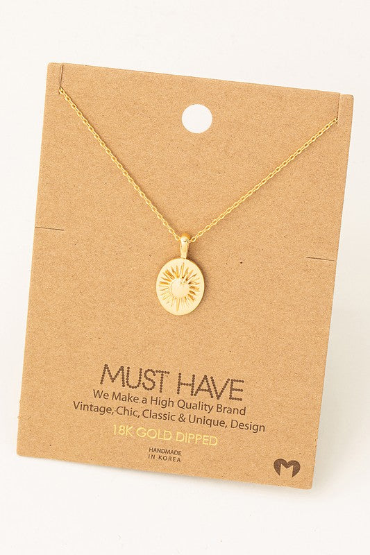 Sunshine Oval Charm Must Have Necklace