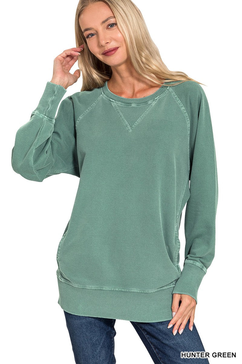 Solid Pigment Dyed Sweatshirt