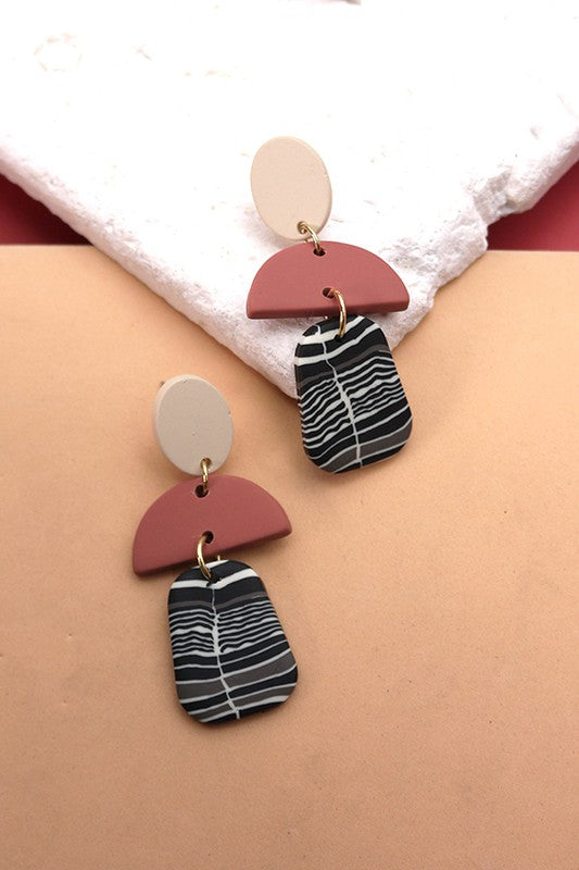 Geo Clay Polymer Earrings