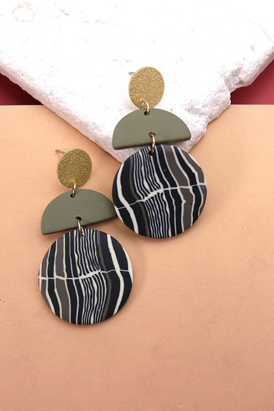 Geo Clay Polymer Earrings