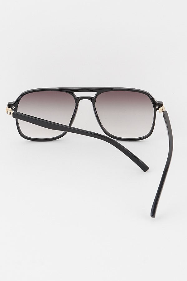 Straight Plastic Aviator Sunglasses
