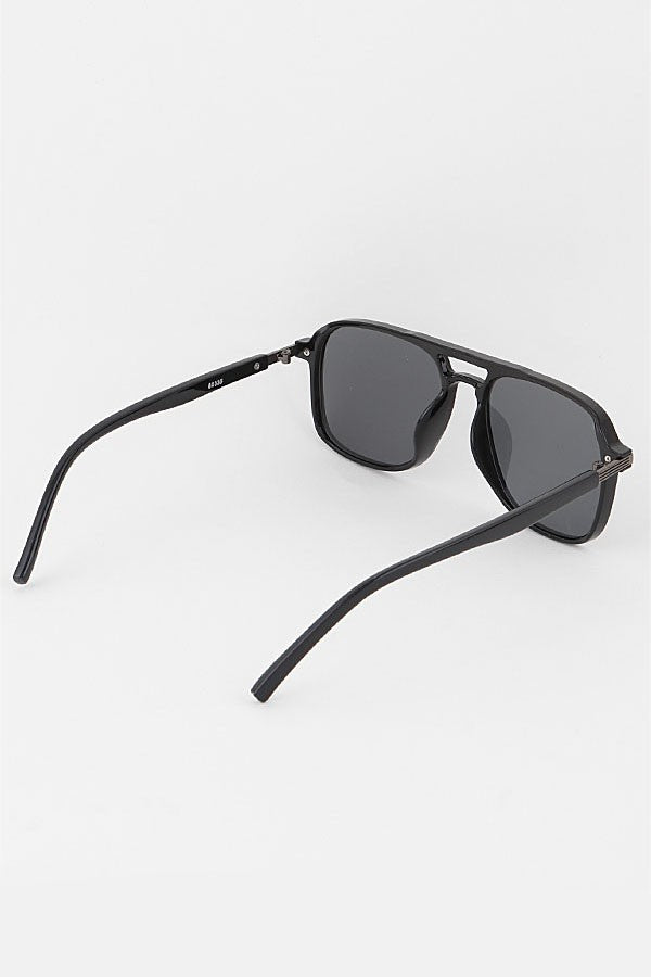 Straight Plastic Aviator Sunglasses