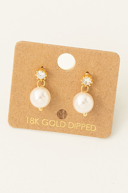 Pearl Drop Must Have Earring-Gold