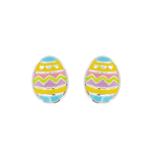 Enamel Easter Egg Stud Earring