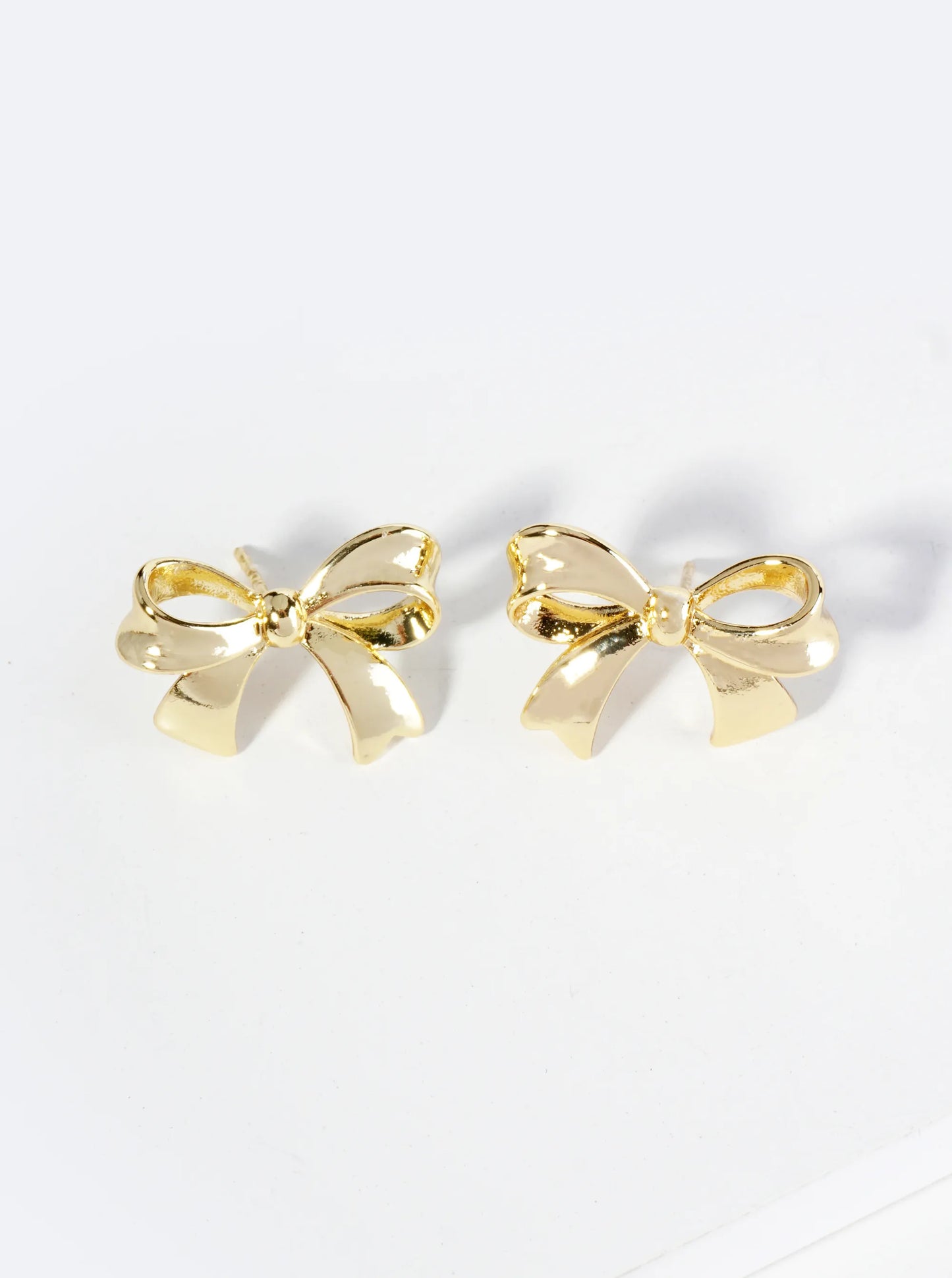 Gold Dipped Bow Stud Earring