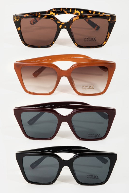 Acrylic Angular Frame Sunglasses