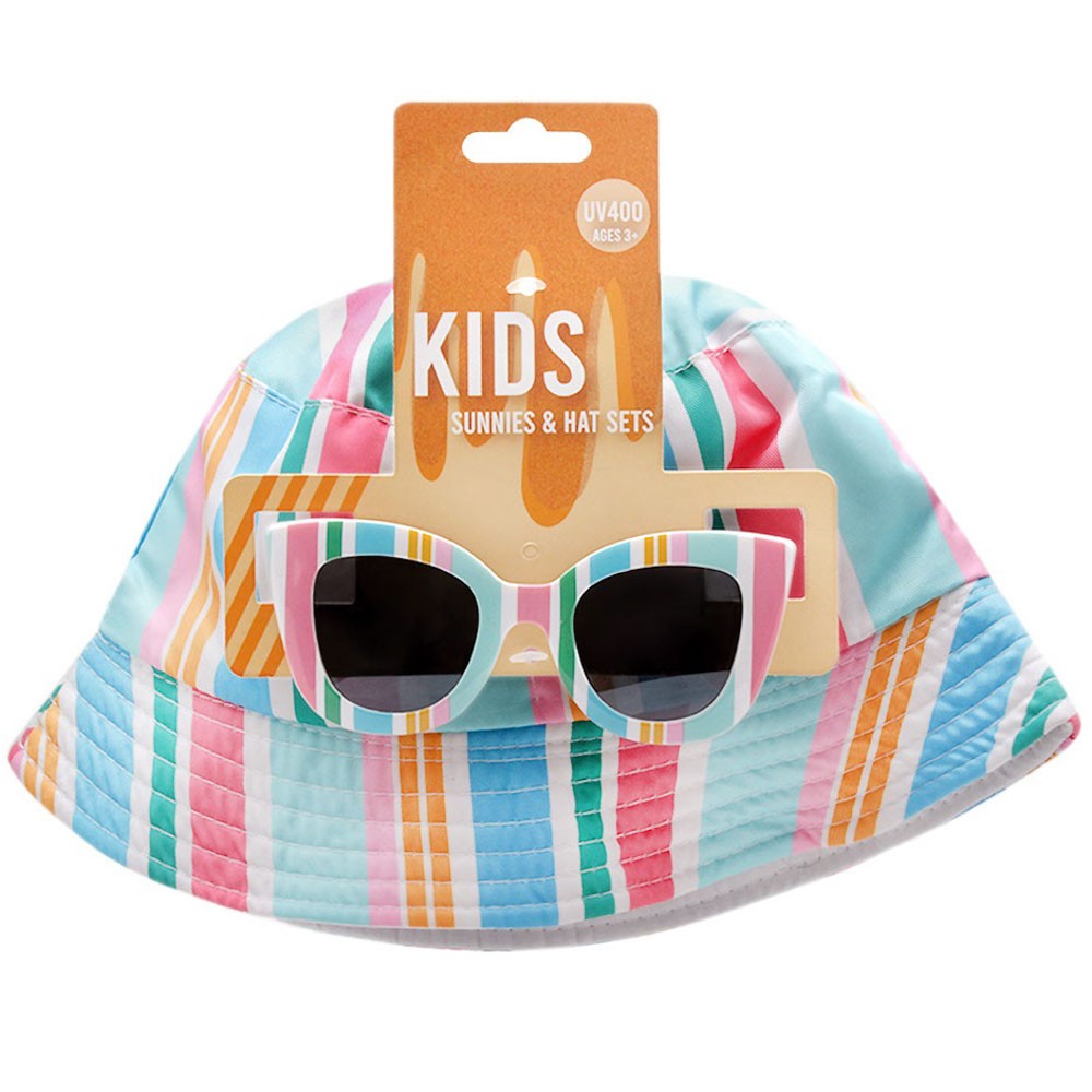 Kids Bucket Hat & Sunglasses Set