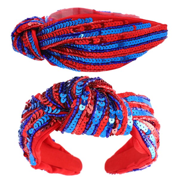 Sequin Stripes Knot Headband