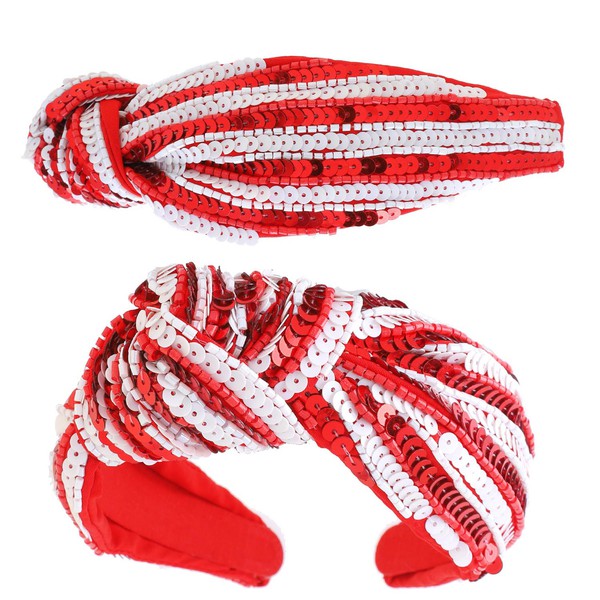 Sequin Stripes Knot Headband
