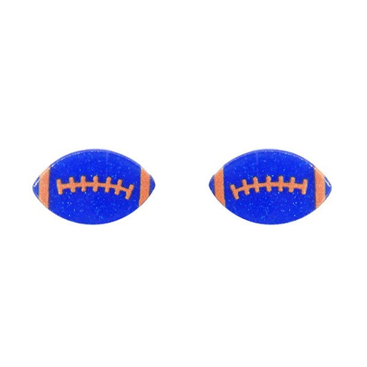 Enamel Football Stud Earring
