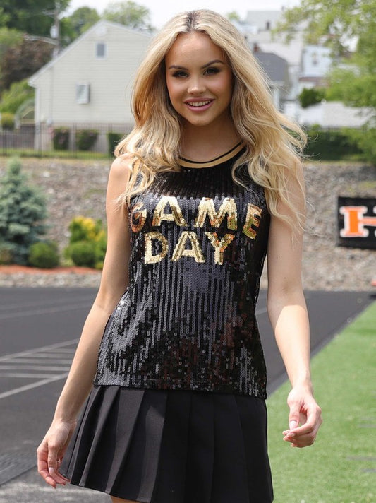 Game Day Sleeveless Sequin Top