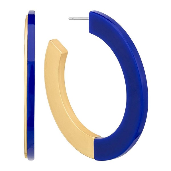 Color Block Acetate Hoop Earring