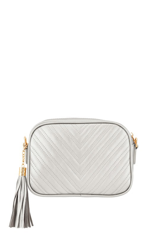 Quilted Tassel Crossbody Bag