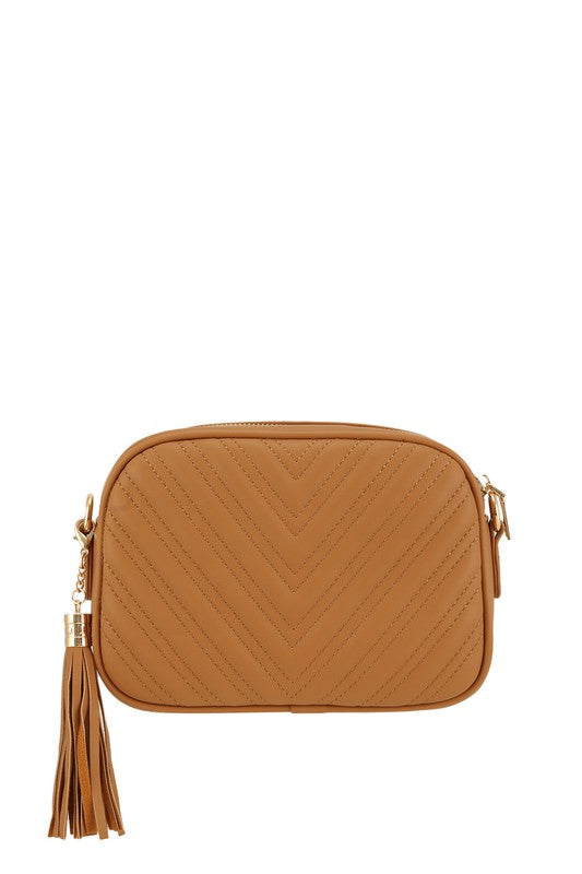 Quilted Tassel Crossbody Bag