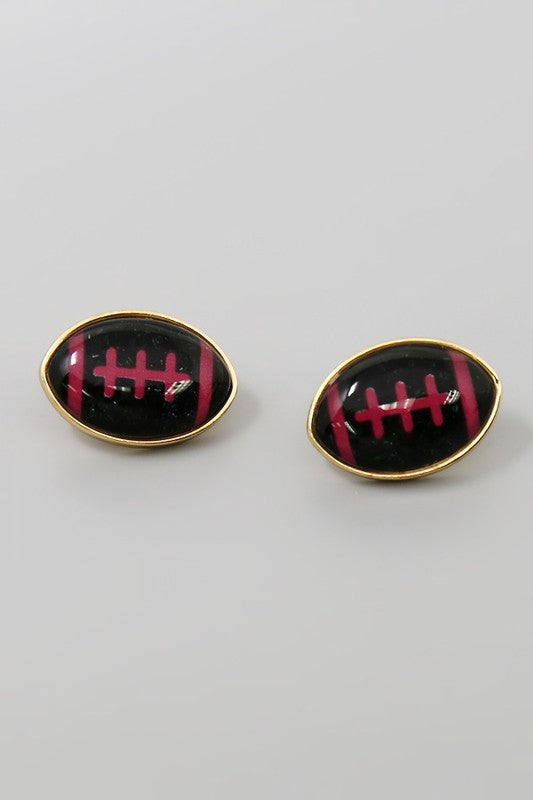 Football Glitter Large Stud Earring