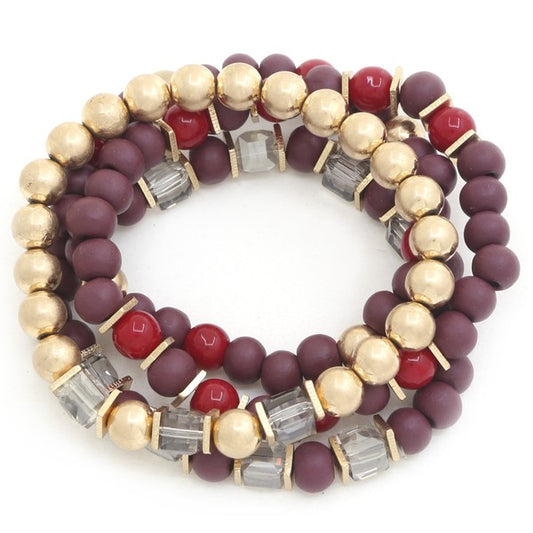 Cube Beaded Bracelet Set