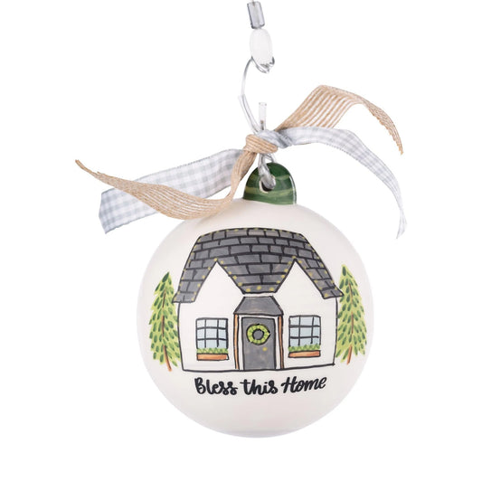 Bless This Home Round Ornament