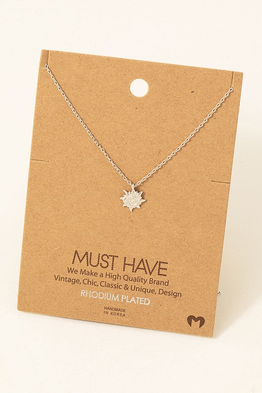 Mini Sun Charm Must Have Necklace