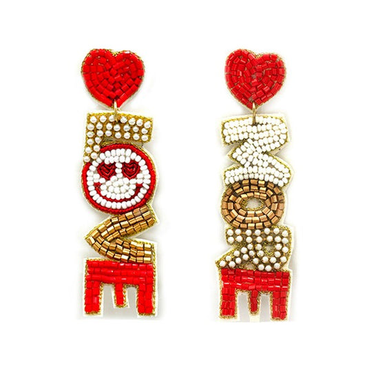 Love More Beaded Earring