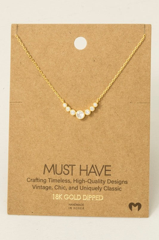CZ Round Stones Must Have Necklace