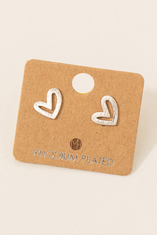 Open Bubble Heart Stud Must Have Earring